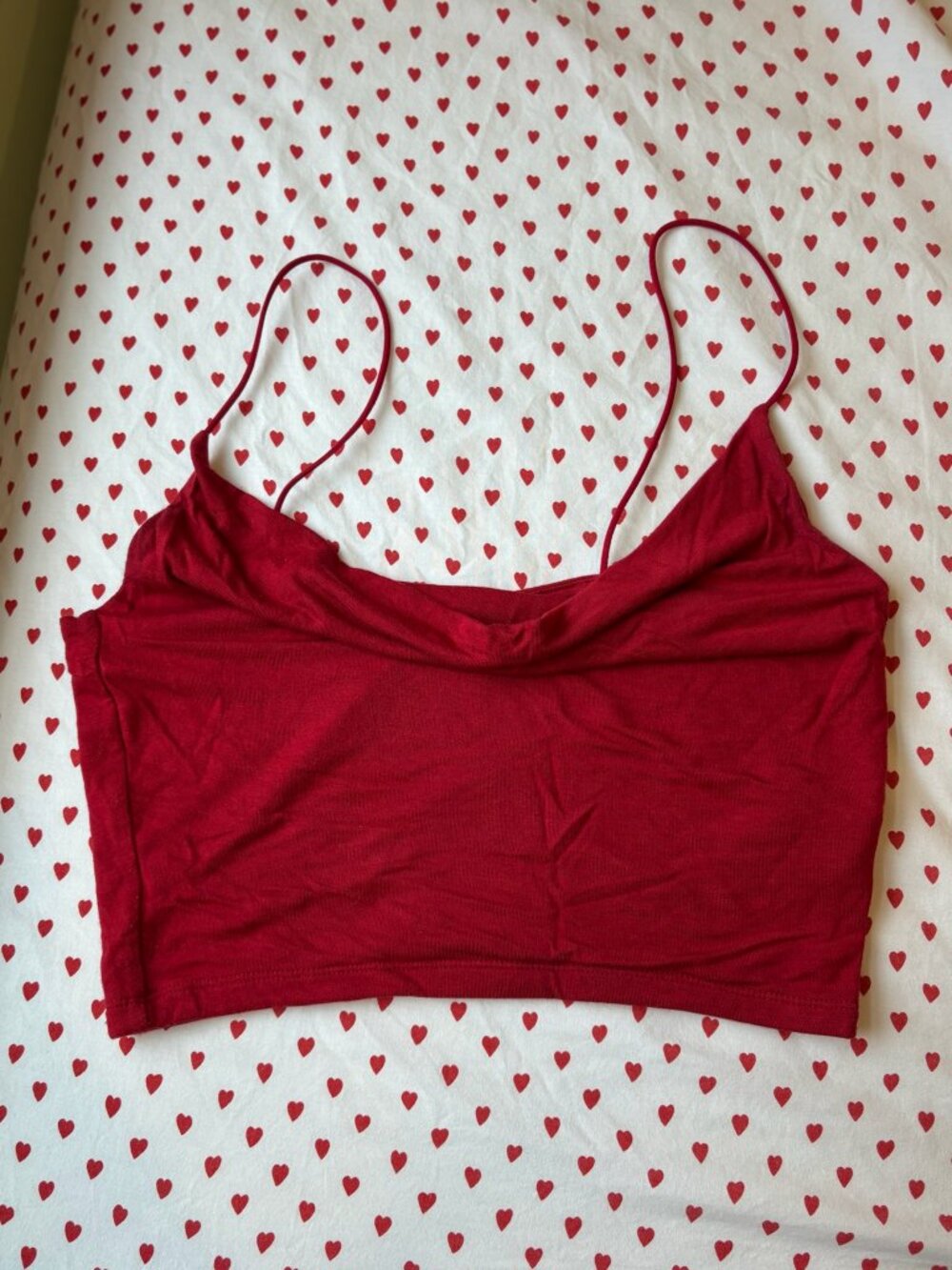 Garage Cropped Ruched Neckline Top (Size XS)